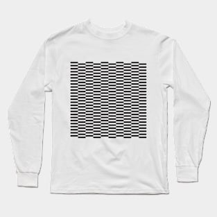 Striped monochrome op art pattern Long Sleeve T-Shirt